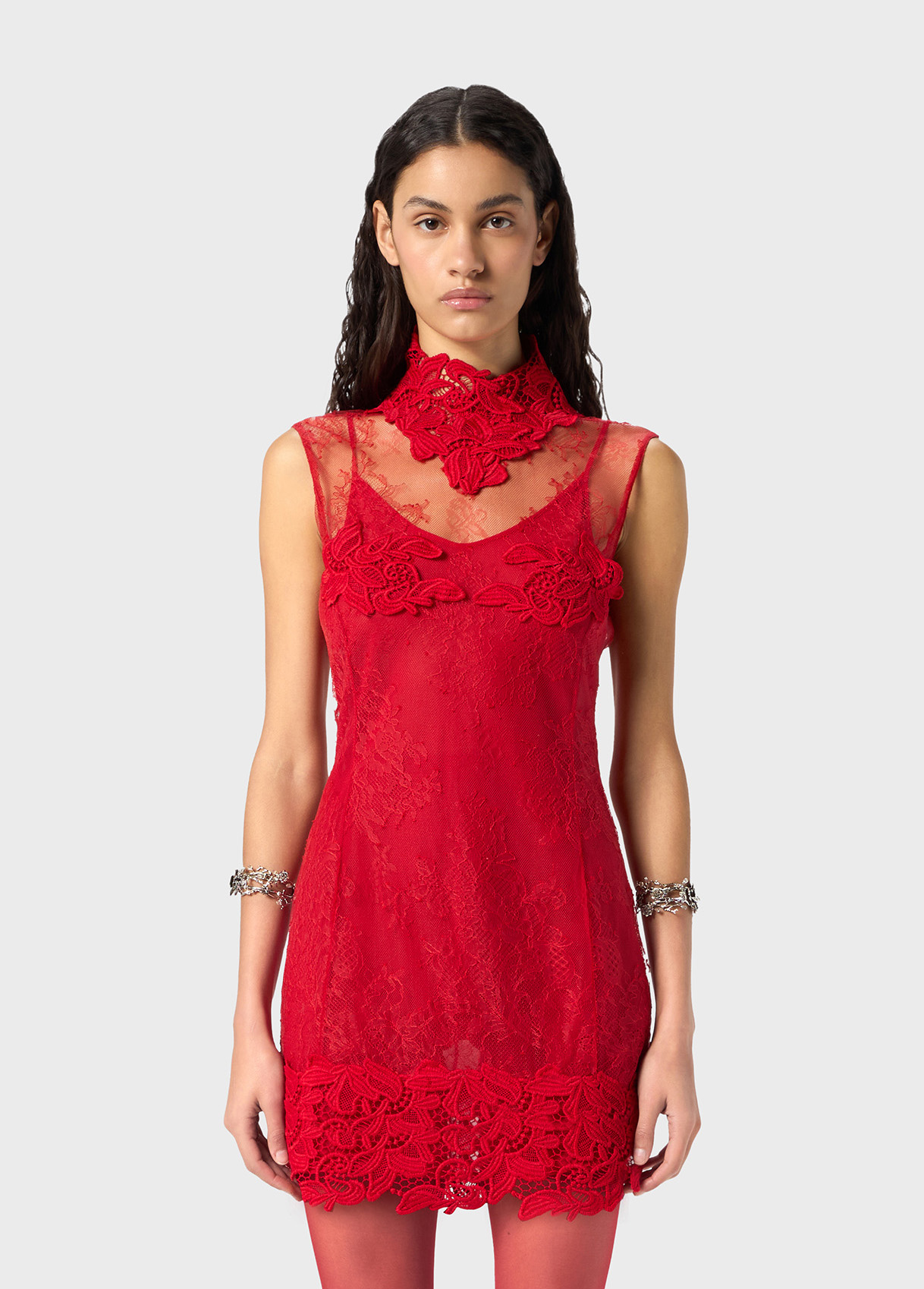 chinese dress ladies Blumarine // Black Lace Sequin Embellished Slip Dress  VSP Consignment