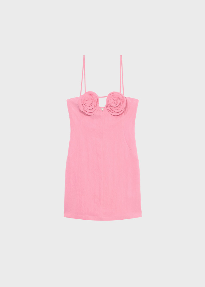 BLUMARINE: MINI DRESS WITH ROSE DETAILS