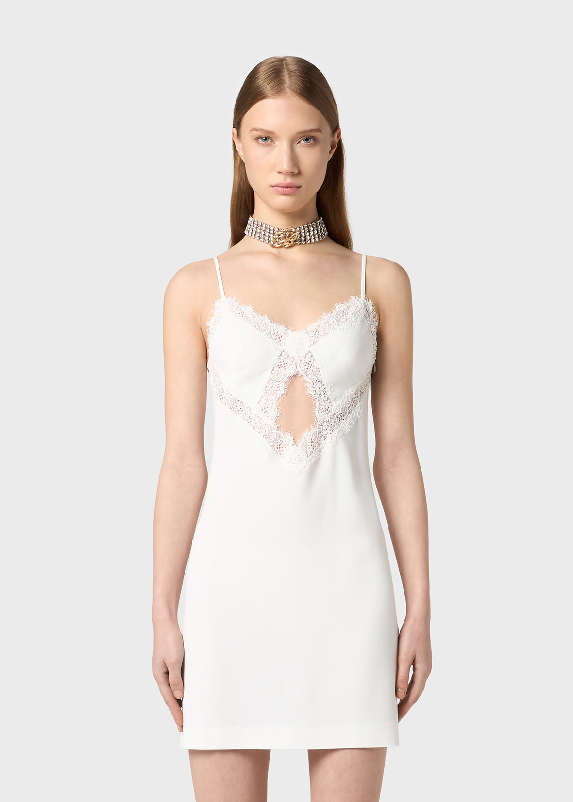 ワンピース BLUMARINE Woman Dress White 2A624A N0108 evangeline-lace-dress-off-