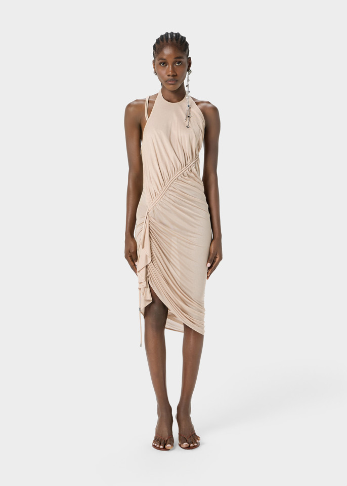 BLUMARINE: ABITO IN JERSEY CRÊPE CON ARRICCIO