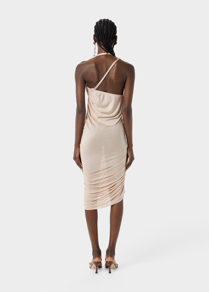 BLUMARINE: ABITO IN JERSEY CRÊPE CON ARRICCIO