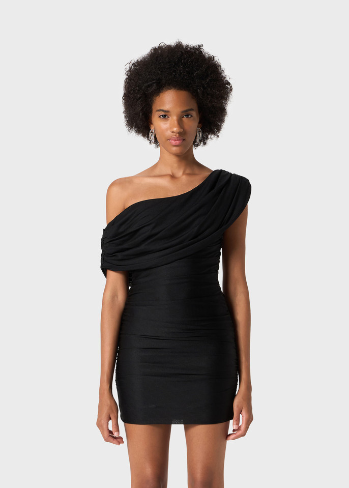 BLUMARINE: ONE-SHOULDER-KLEID MIT DRAPIERUNGEN