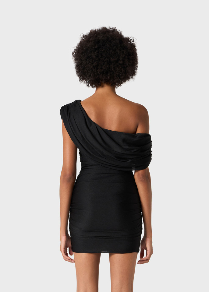 BLUMARINE: ONE-SHOULDER-KLEID MIT DRAPIERUNGEN