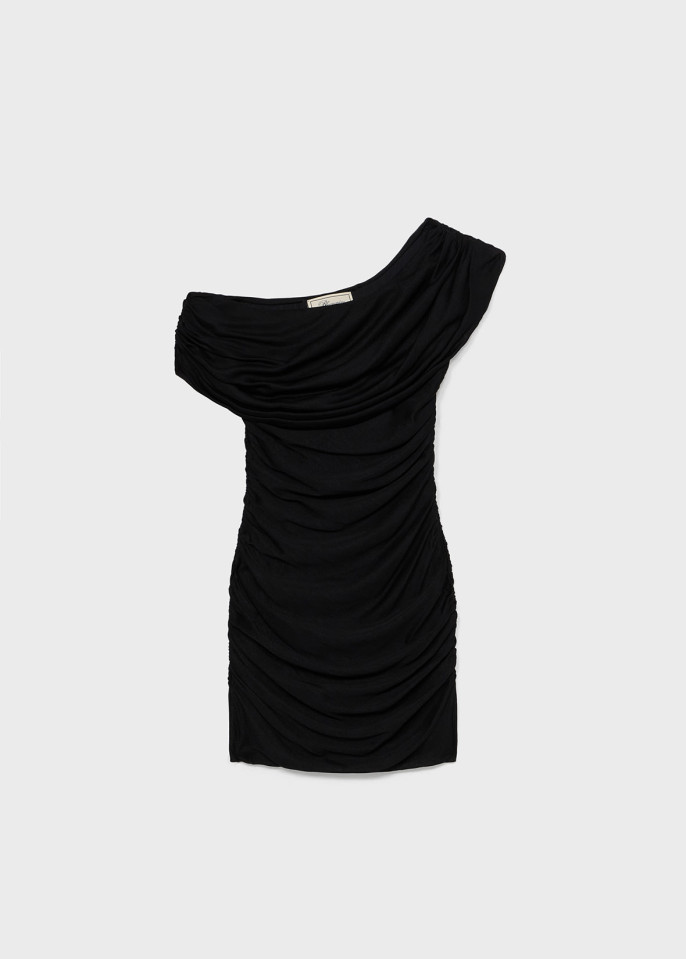 BLUMARINE: ONE-SHOULDER-KLEID MIT DRAPIERUNGEN