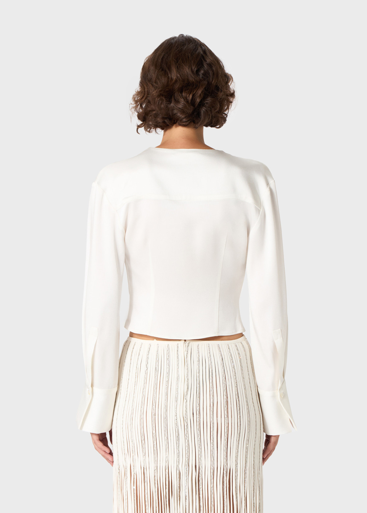 Satin Blouse With Draped Neckline | Blumarine