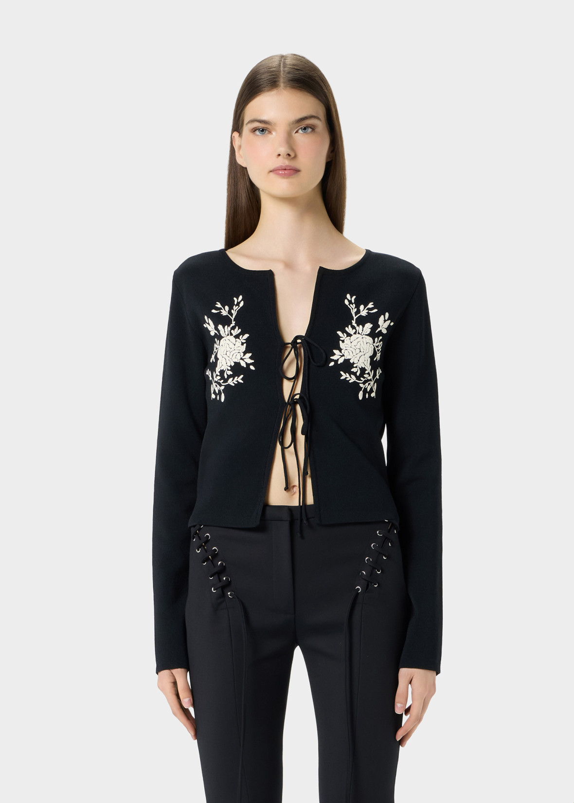 Cardigan With Floral Print | Blumarine