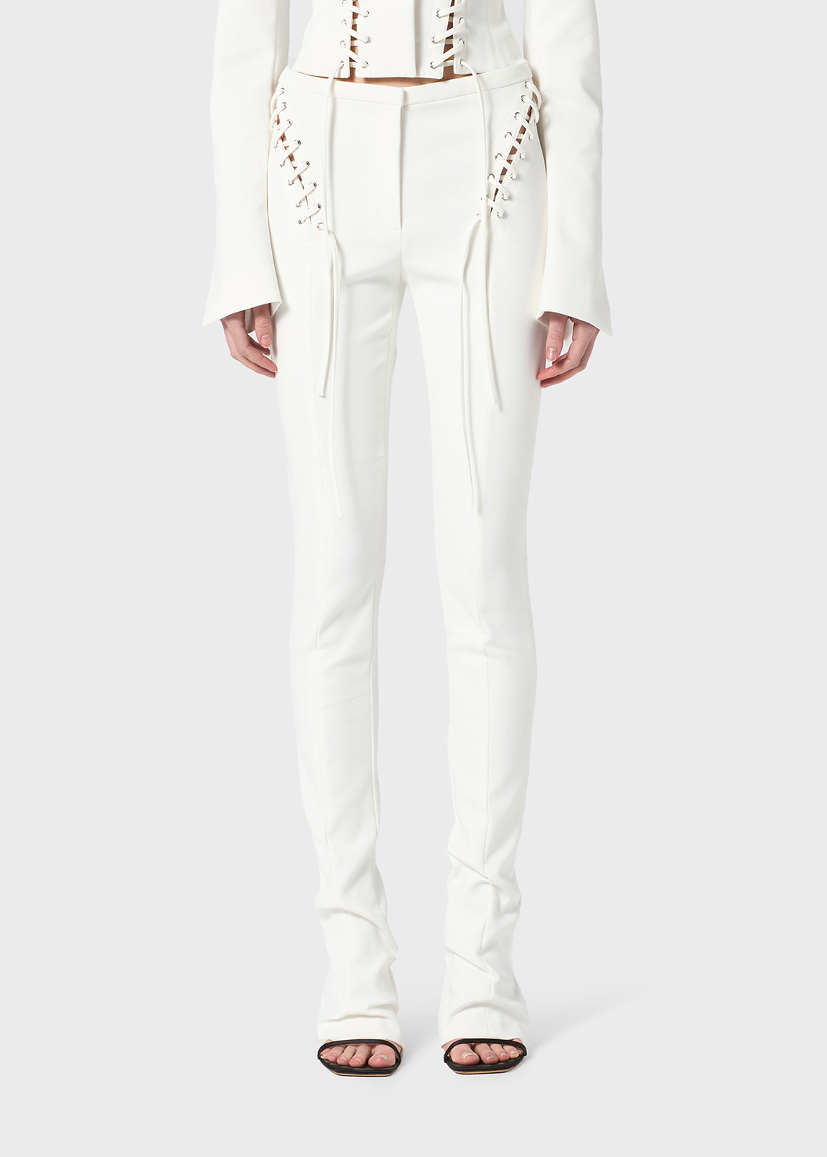 パンツ BLUMARINE Woman Pants White 2P174A N0102 Wide-leg Pants In Gabardine | Blumarine