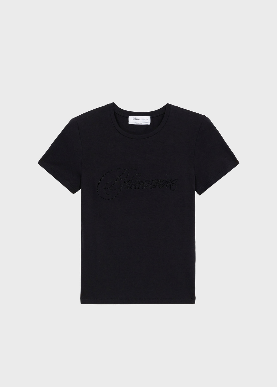 【使い勝手の良い】 T-shirt Detailing Blumarine Rhinestone Embroidery With トップス