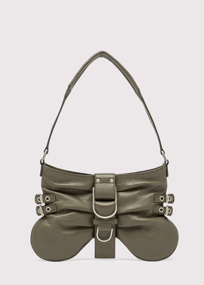 BLUMARINE: LARGE-SIZE BUTTERFLY BAG WITH BUCKLE