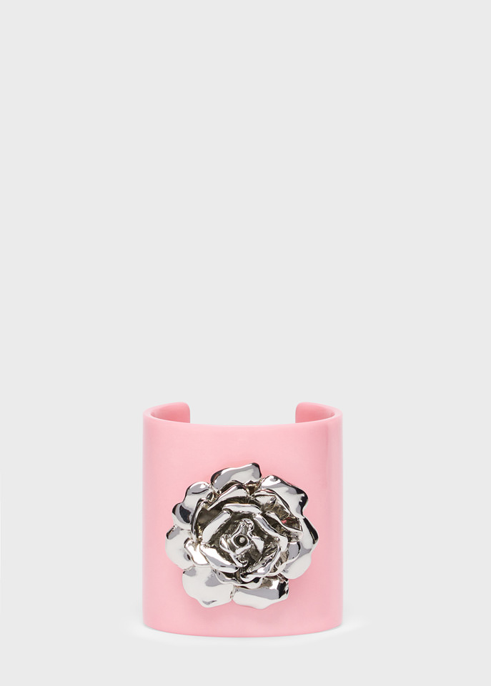 BLUMARINE: Tube bracelet with rose