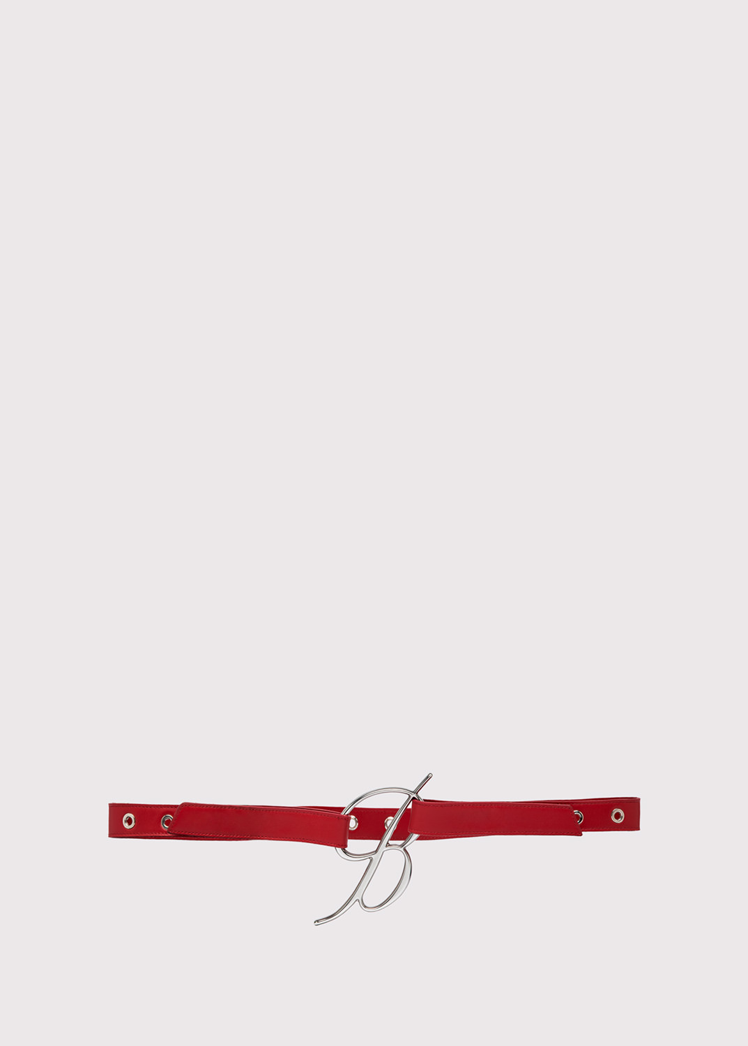 BLUMARINE: Patent leather belt with logo buckle