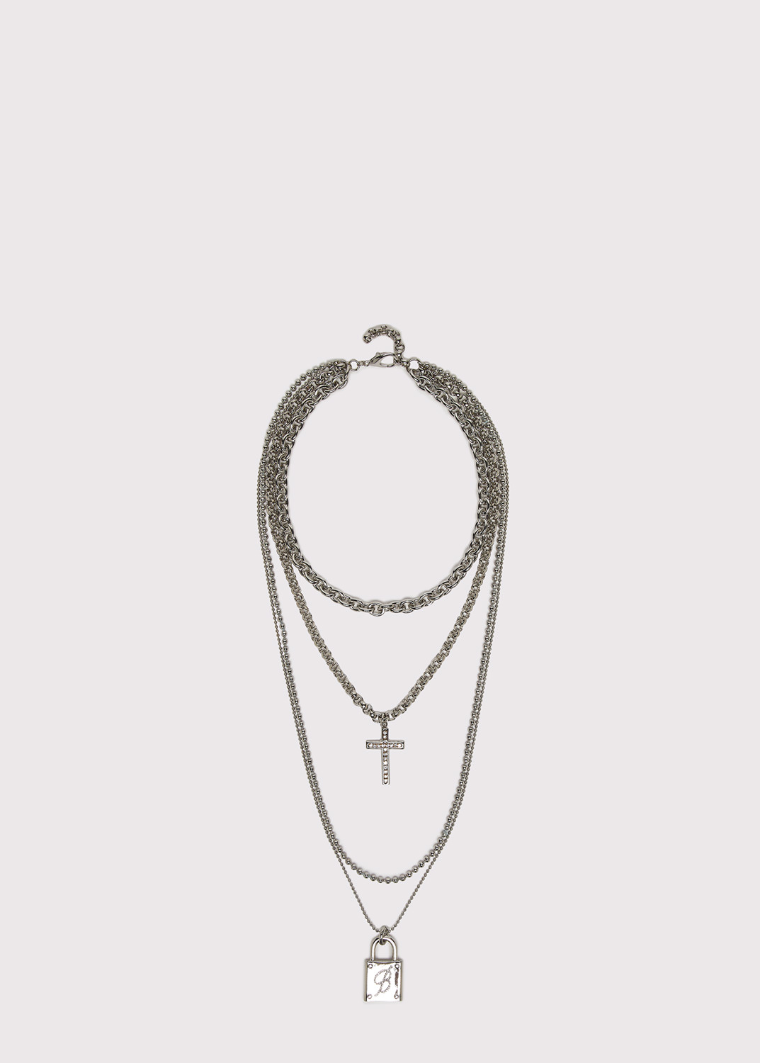 BLUMARINE: Multi-chain necklace with pendants