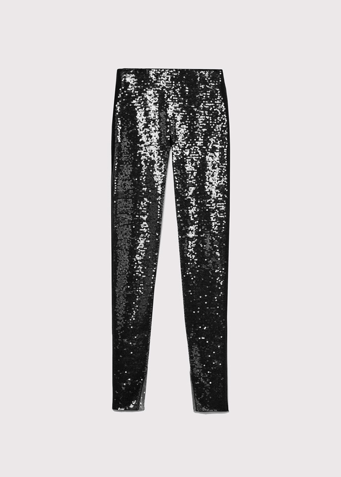 BLUMARINE: KNITTED LEGGINGS WITH SEQUINS