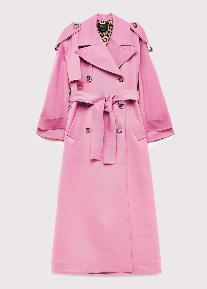 BLUMARINE: LONG DOUBLE-BREASTED TRENCH COAT