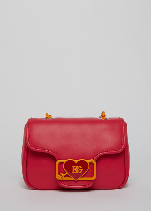 BLUMARINE CROSS-BODY BAG WITH FLAP AND HEART