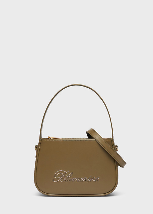 BLUMARINE Napa leather Bag with Blumarine rhinestone logo