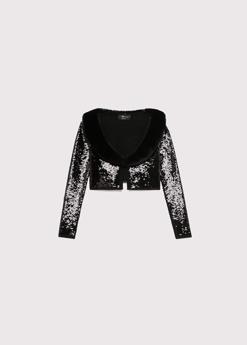 BLUMARINE CARDIGAN WITH EMBROIDERY SEQUINS