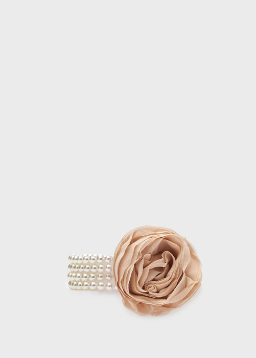 BLUMARINE Choker mit Perlen und dekorativer Rose