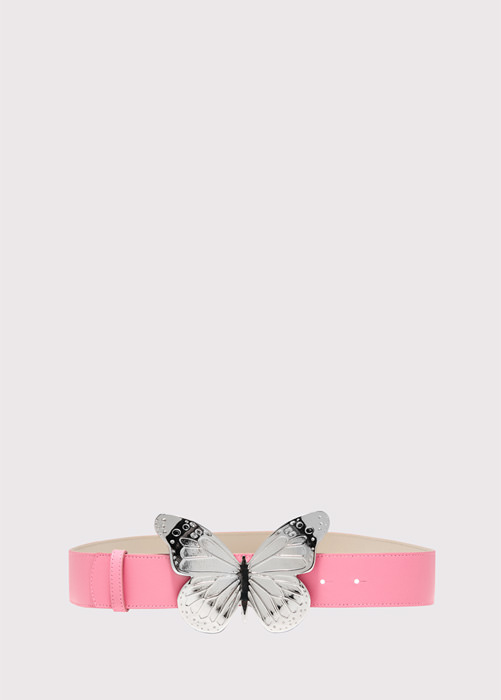 BLUMARINE: BELT IN NAPA LEATHER WITH BUTTERFLY-BUCKLE