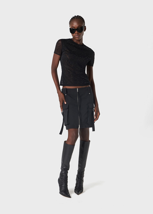 BLUMARINE Mini skirt with cargo pockets and zip