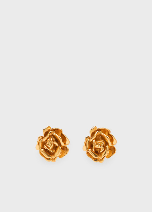BLUMARINE: Earrings with metal rose
