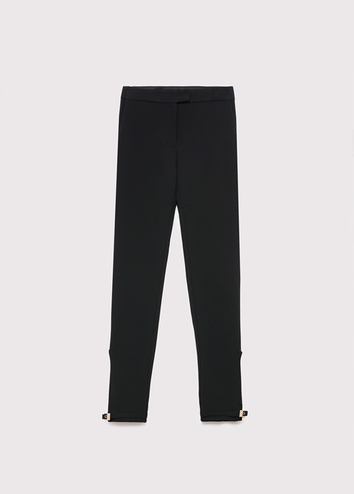 BLUMARINE PANTS WITH STRAPS AND BOTTOM BUCKLES