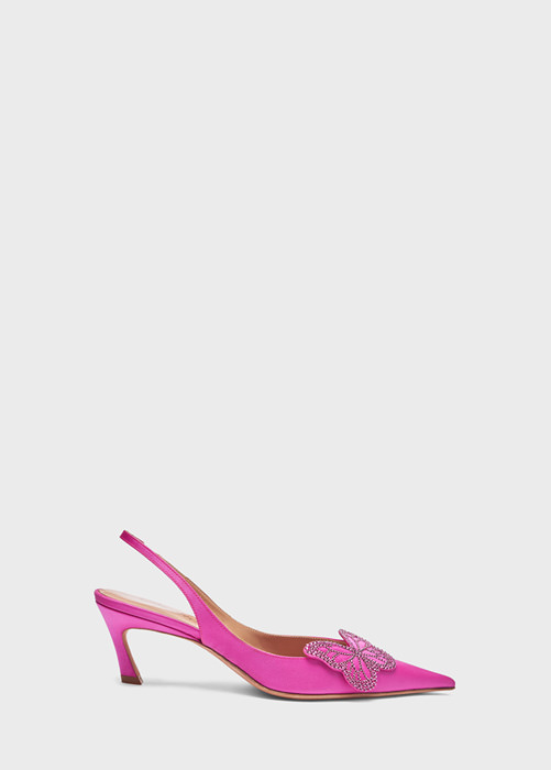 BLUMARINE SLING BACK PUMPS WITH BUTTERFLY