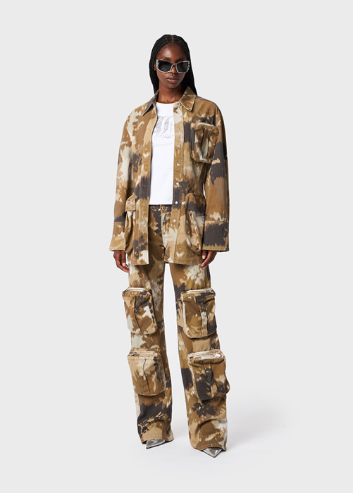BLUMARINE Chiné camouflage print Safari Jacket