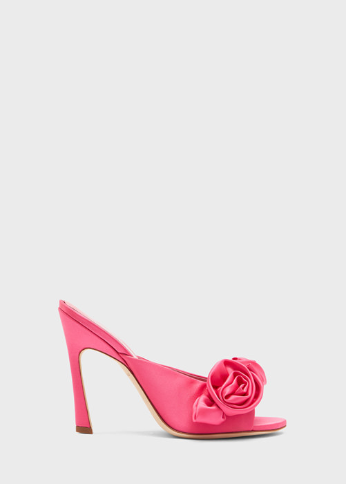 BLUMARINE: Mule sandal with roses