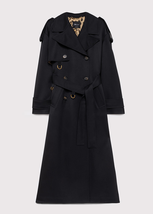 BLUMARINE LONG DOUBLE-BREASTED TRENCH COAT