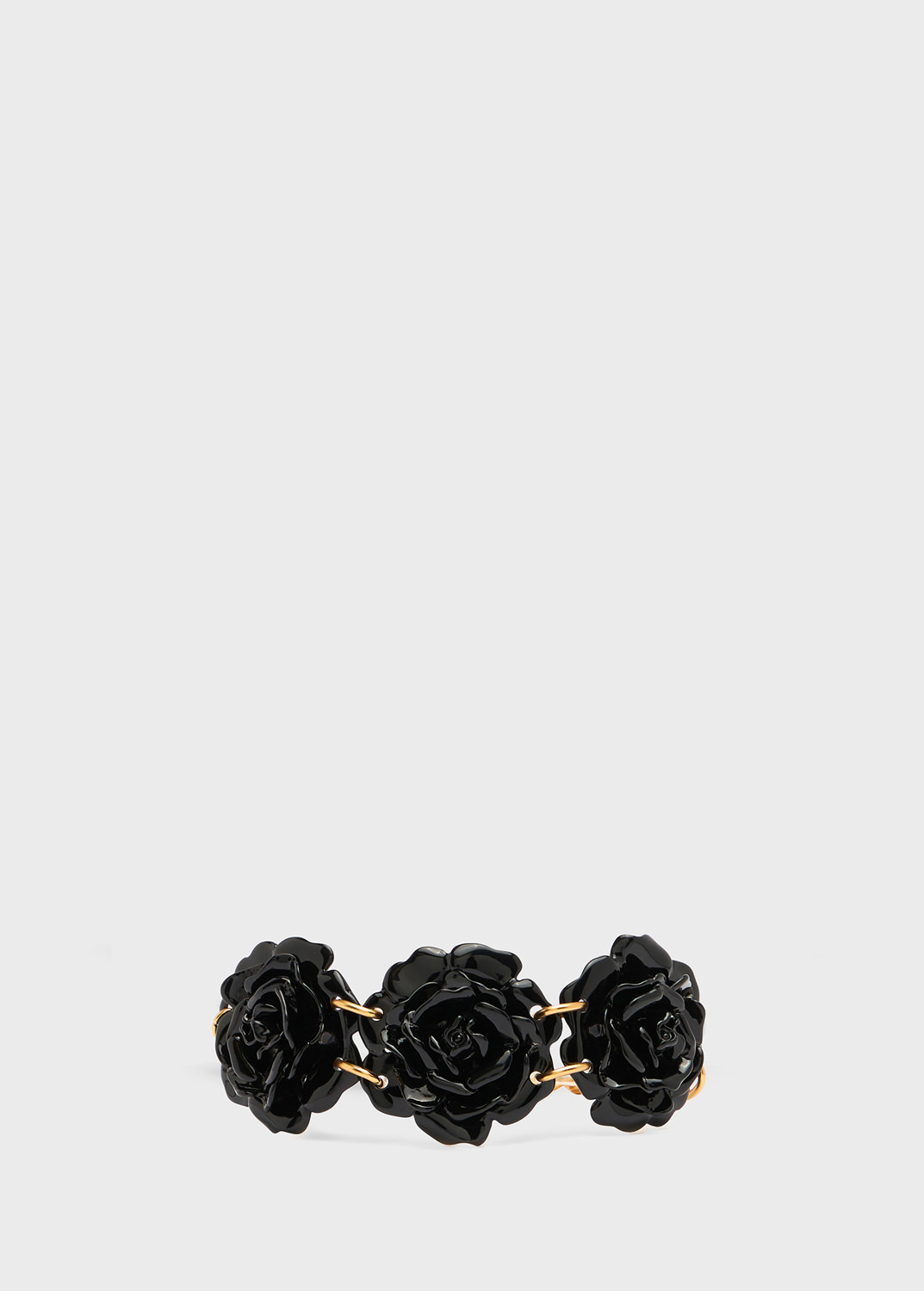 Black Rose Glitter Stud Earrings