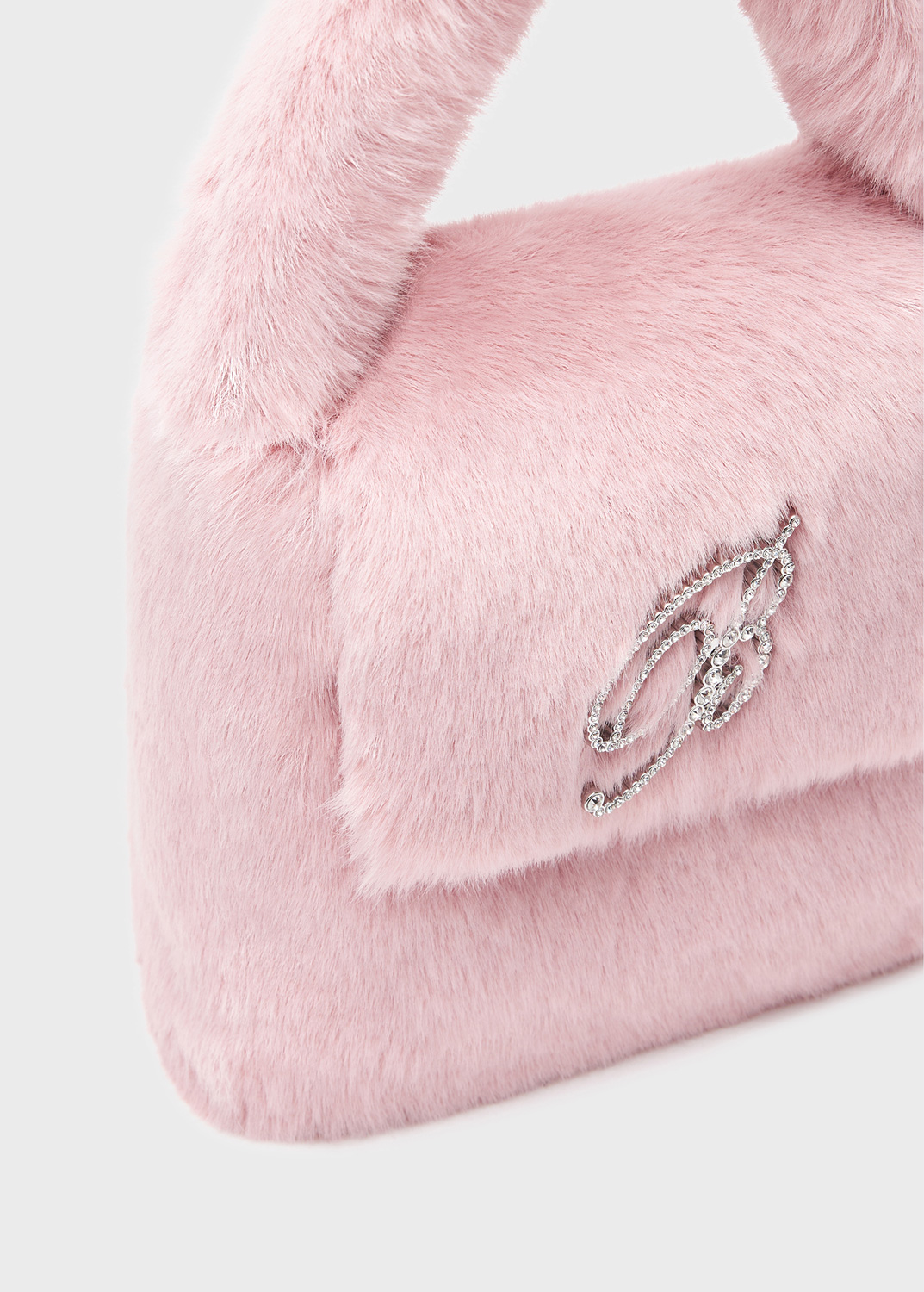 Blumarine Pink Eco-fur Shoulder Bag