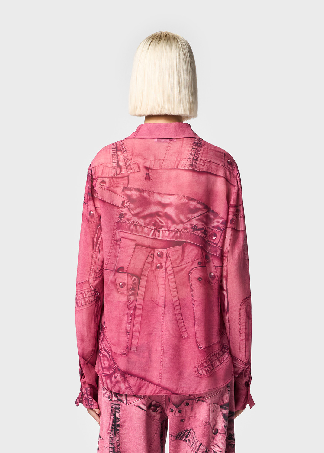 Shirt in georgette with cargo-patch print | Blumarine