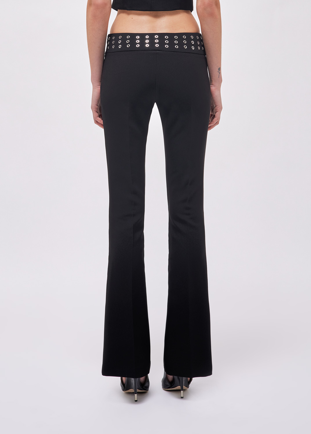 FLARED TROUSERS WITH STUDS | Blumarine